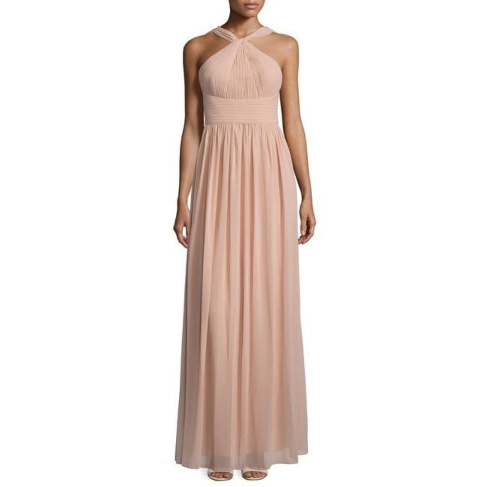 Blush Chiffon Floor-length Dress